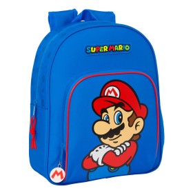 School Bag Super Mario Play Blue Red 28 x 34 x 10 cm by Super Mario, Children's Backpacks - Ref: S4309703, Price: 14,22 €, Di...