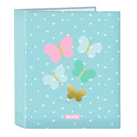 Carpeta de anillas Moos Butterflies Azul A4 27 x 33 x 6 cm de Moos, Archivadores - Ref: S4309913, Precio: 5,08 €, Descuento: %