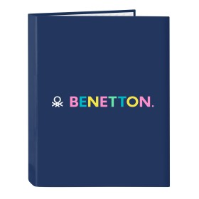 Carpeta de anillas Benetton Cool Azul marino A4 26.5 x 33 x 4 cm de Benetton, Archivadores - Ref: S4309952, Precio: 4,10 €, D...