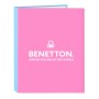 Raccoglitore ad anelli Benetton Spring Rosa Blu cielo A4 26.5 x 33 x 4 cm | Tienda24 - Global Online Shop Tienda24.eu