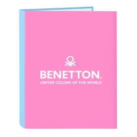 Raccoglitore ad anelli Benetton Spring Rosa Blu cielo A4 26.5 x 33 x 4 cm di Benetton, Armadi schedari - Rif: S4309987, Prezz...