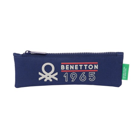 Trousse d'écolier Benetton Varsity Gris Blue marine 20 x 6 x 1 cm de Benetton, Trousses - Réf : S4310014, Prix : 4,04 €, Remi...