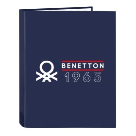 Reliure à anneaux Benetton Varsity Blue marine A4 26.5 x 33 x 4 cm de Benetton, Classeurs - Réf : S4310017, Prix : 4,10 €, Re...