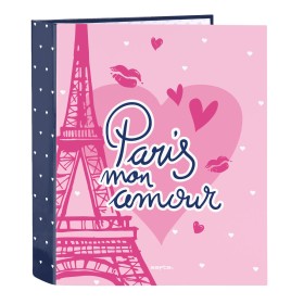 Carpeta de anillas Safta Paris Rosa Azul marino A4 27 x 33 x 6 cm de Safta, Archivadores - Ref: S4310104, Precio: 5,08 €, Des...