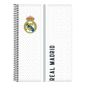 Notebook Real Madrid C.F. White Grey A5 80 Sheets by Real Madrid C.F., Exercise notebooks - Ref: S4311121, Price: 4,39 €, Dis...