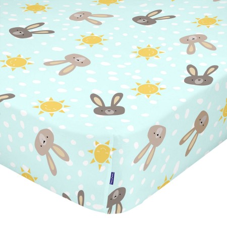 Fitted sheet HappyFriday MOSHI MOSHI Multicolour 90 x 200 x 32 cm by HappyFriday, Sheets and pillowcases - Ref: D1610059, Pri...