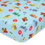 Fitted sheet HappyFriday MR FOX Blue Multicolour 70 x 140 x 14 cm by HappyFriday, Sheets and pillowcases - Ref: D1610068, Pri...