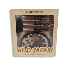 Set of Make-up Brushes Magic Studio Wild Safari Savage 4 Pieces by Magic Studio, Brushes - Ref: S4515633, Price: 13,20 €, Dis...