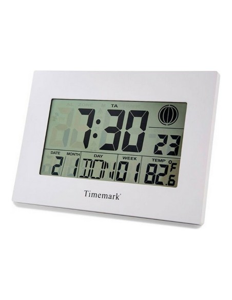 Horloge Murale avec Thermomètre Timemark Blanc (24 x 17 x 2 cm) | Tienda24 Tienda24.eu