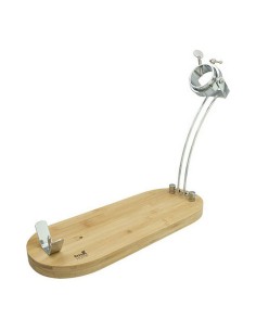 Jamonero de Madera Natural Metal Bambú 47 x 16,5 x 36 cm | Tienda24 Tienda24.eu