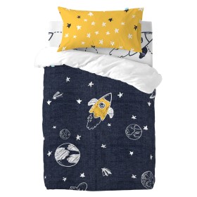 Duvet cover set HappyFriday Mr Fox Starspace Multicolour Baby Crib 2 Pieces by HappyFriday, Quilts and quilt covers - Ref: D1...