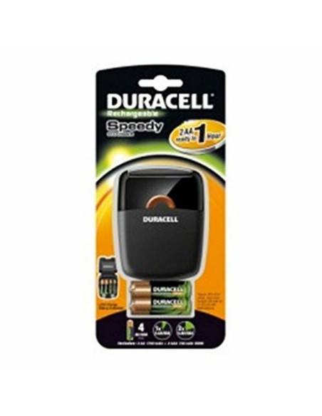 Charger + Rechargeable Batteries DURACELL CEF27EU 2 x AA + 2 x AAA 1700 mAh 750 mAh | Tienda24 Tienda24.eu