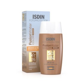 Sun Protection with Colour Isdin Fusion Water Spf 50 Dark 50 ml by Isdin, Sun filters - Ref: S4517746, Price: 28,98 €, Discou...