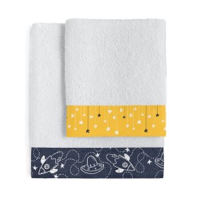 Towel set HappyFriday Mr Fox Starspace Multicolour 2 Pieces by HappyFriday, Towels - Ref: D1610099, Price: 44,81 €, Discount: %