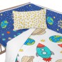 Paracolpi per culla HappyFriday Mr Fox Space rocket Multicolore 210 x 40 cm di HappyFriday, Accessori per letti - Rif: D16101...