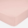 Fitted bottom sheet HappyFriday BASIC Light Pink 105 x 200 x 32 cm by HappyFriday, Sheets and pillowcases - Ref: D1610129, Pr...