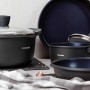 Casserole avec Couvercle en Verre 3 Claveles Bleu Noir 6,7 l 28 x 12,5 cm de 3 Claveles, Faitouts - Réf : S5003625, Prix : 35...