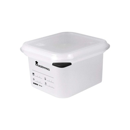 Lunchbox hermetisch Masterpro Foodies Polypropylen karriert 1 L 17,6 x 10,8 x 10 cm Weiß Durchsichtig | Tienda24 - Global Online Shop Tienda24.eu