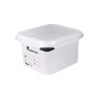 Hermetic Lunch Box Masterpro Foodies polypropylene Squared 1 L 17,6 x 10,8 x 10 cm White Transparent by Masterpro, Food stora...