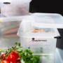 Hermetic Lunch Box Masterpro Foodies polypropylene Squared 1 L 17,6 x 10,8 x 10 cm White Transparent by Masterpro, Food stora...