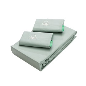 Bedding set Benetton Green 4 Pieces by Benetton, Sheets and pillowcases - Ref: S5003635, Price: 61,59 €, Discount: %