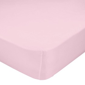 Drap housse HappyFriday BASIC KIDS Rose clair 105 x 200 x 32 cm de HappyFriday, Draps et taies d'oreiller - Réf : D1610136, P...