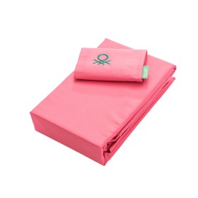 Conjunto de Lençóis Benetton Cor de Rosa Individual 3 Peças de Benetton, Lençóis e capas de almofadas - Ref: S5003643, Preço:...