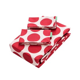 Spannbetttuch Happy Home MIX COLORS Rot Double size | Tienda24 - Global Online Shop Tienda24.eu