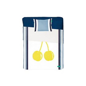 Jeu de draps Benetton Jaune Bleu Cerises 3 Pièces de Benetton, Draps et taies d'oreiller - Réf : S5003646, Prix : 42,89 €, Re...