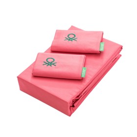 Juego de Sábanas Benetton Rosa 4 Piezas de Benetton, Sábanas y fundas de almohada - Ref: S5003663, Precio: 62,22 €, Descuento: %