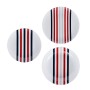 Dinnerware Set Beverly Hills Polo Club Blue Red Porcelain Stripes 12 Pieces by Beverly Hills Polo Club, Combination Sets - Re...