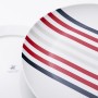 Dinnerware Set Beverly Hills Polo Club Blue Red Porcelain Stripes 12 Pieces by Beverly Hills Polo Club, Combination Sets - Re...