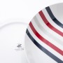 Dinnerware Set Beverly Hills Polo Club Blue Red Porcelain Stripes 12 Pieces by Beverly Hills Polo Club, Combination Sets - Re...