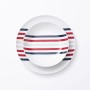 Dinnerware Set Beverly Hills Polo Club Blue Red Porcelain Stripes 12 Pieces by Beverly Hills Polo Club, Combination Sets - Re...