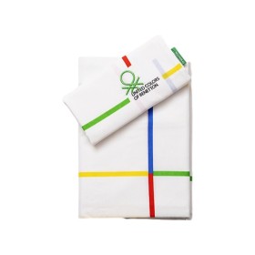 Jeu de draps Benetton Blanc 4 Pièces | Tienda24 - Global Online Shop Tienda24.eu