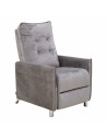 Sillón Reclinable Astan Hogar Relax Manual Gris Terciopelo | Tienda24 Tienda24.eu