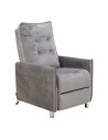 Sillón Reclinable Astan Hogar Relax Manual Gris Terciopelo | Tienda24 Tienda24.eu