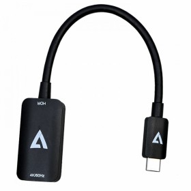 Adaptador USB C a HDMI V7 V7USBCHDMI4K60HZ  Negro 4K Ultra HD de V7, Cables HDMI - Ref: S55016918, Precio: 17,52 €, Descuento: %