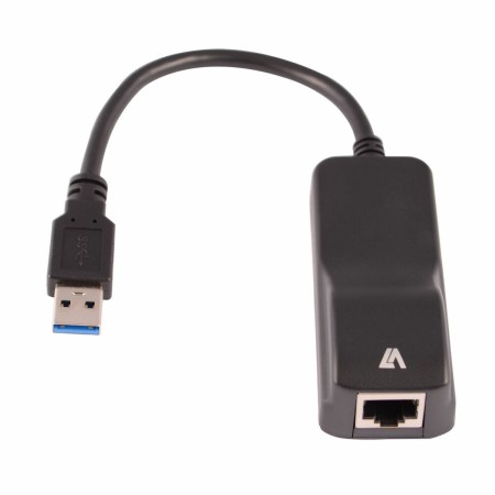 Adattatore Ethernet con USB V7 CBLUSB3RJ-1E     Nero | Tienda24 - Global Online Shop Tienda24.eu