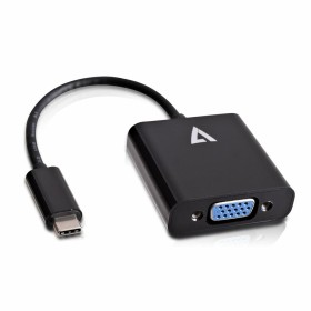 Adaptador USB C para VGA V7 V7UCVGA-BLK-1E  Preto de V7, Adaptadores USB-VGA - Ref: S55018989, Preço: 11,42 €, Desconto: %