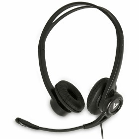 Auriculares com microfone V7 HU311-2EP   Preto de V7, Auriculares e acessórios - Ref: S55019515, Preço: 18,77 €, Desconto: %