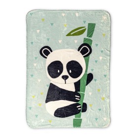 Decke HappyFriday Moshi Moshi Panda Garden Blue Bunt Mikrofaser 110 x 140 cm von HappyFriday, Decken - Ref: D1610244, Preis: ...