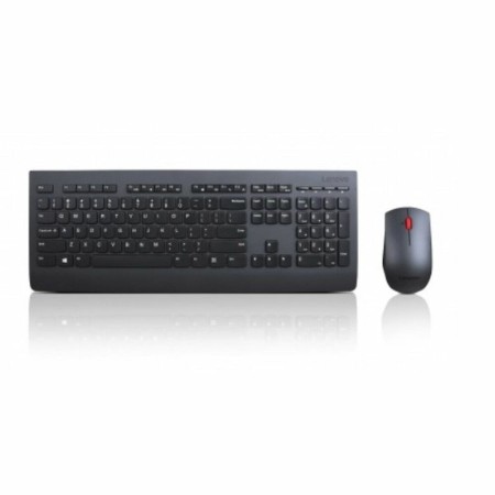 Clavier et souris sans fil Lenovo 4X30H56823 Noir Espagnol Espagnol Qwerty de Lenovo, Ensembles Clavier et Souris - Réf : S55...