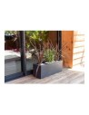 Planter EDA Graphit Up Rectangular Anthracite Dark grey 59 x 19,5 x 22,8 cm | Tienda24 Tienda24.eu