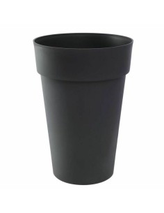 Vaso Lechuza 40 x 40 x 76 cm Branco Preto Polipropileno Plástico Retangular Quadrado | Tienda24 Tienda24.eu