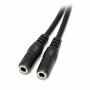 Adaptador Audio Jack Startech MUY1MFFS    Negro 0,2 m de Startech, Cables - Ref: S55056926, Precio: 6,91 €, Descuento: %