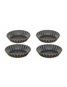 Molde para Horno 11,5 x 7,7 x 31 cm Metal Gris oscuro Acero al carbono (12 Unidades) | Tienda24 Tienda24.eu