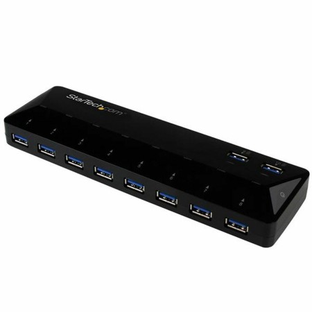 USB Hub Startech ST103008U2C USB 3.0 x 10 Black | Tienda24 - Global Online Shop Tienda24.eu