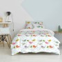 Set di copripiumino HappyFriday Mr Fox Little birds Multicolore Singolo 2 Pezzi di HappyFriday, Piumini e copripiumini - Rif:...