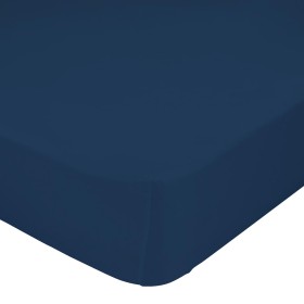 Fitted sheet HappyFriday BASIC Navy Blue 105 x 200 x 32 cm by HappyFriday, Sheets and pillowcases - Ref: D1610375, Price: 19,...